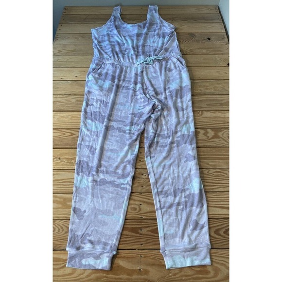 NEW Koolaburra by UGG Camo Sleeveless Jumpsuit Size 1X Women’s Gray Cinch Waist - Picture 1 of 10